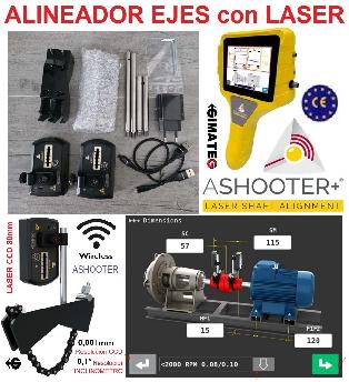 Alineador de ejes con Laser  ASHOOTER+ con termografica y opcion con Vibrometro incluido