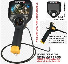 Videoscopio articulado 4 ejes 360ºx180º diametro 3,9mm x1,5metros funda tunsteno GiCam-GM